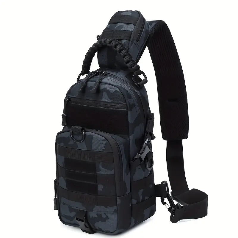 Tactical Crossbody Bag MOLLE System Waterproof + Gift 2 Patches and Carabiners, Customization