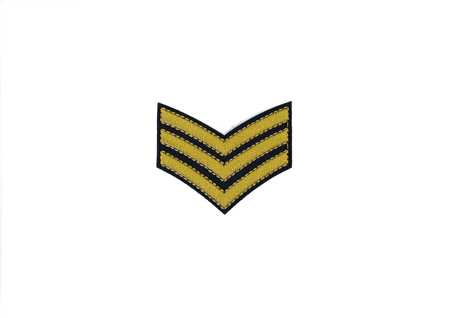 Нашивка – Сержантски знак (сребърна или златна), 6.5 x 4 cm