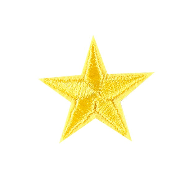 Златна нашивка звезда – 2.8 см, термолепене ⭐