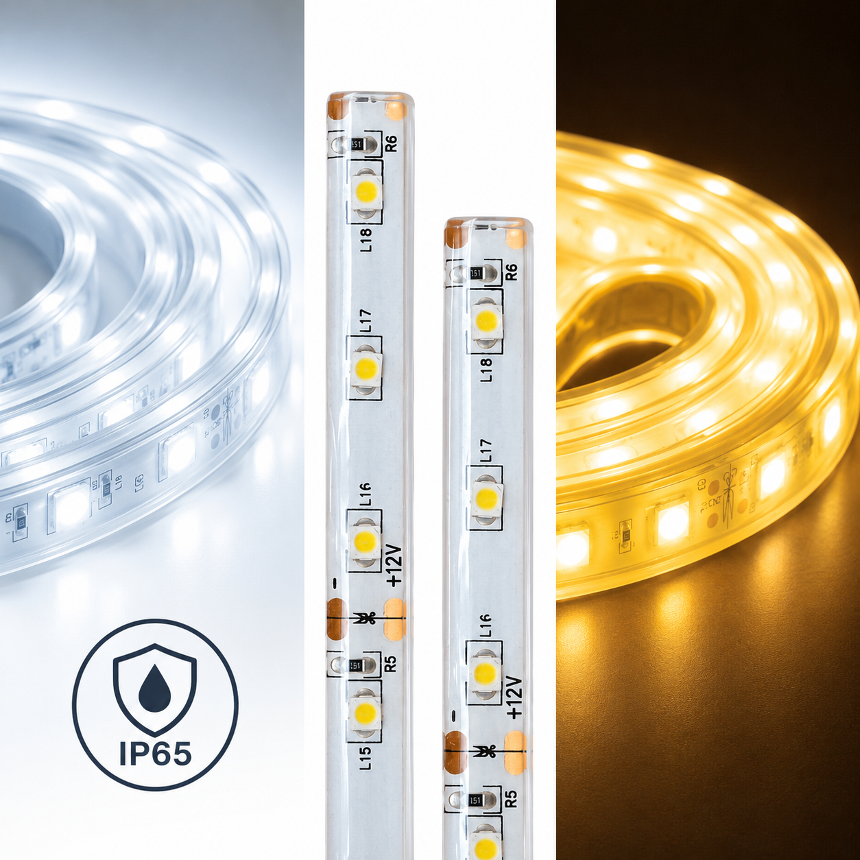 5м LED Лента със PIR Сензор за Движение – Автоматична Светлинa, Обхват 3м, 220V, IP65
