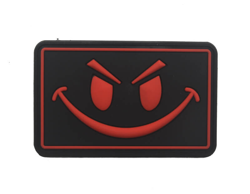 Emblemă Emoji Malefică - PVC (8x5 cm) cu velcro pe spate