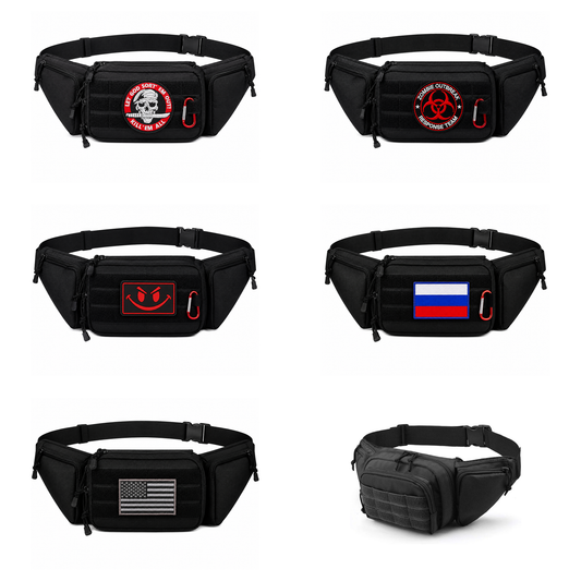 Тактическа Чанта за Кръста MOLLE Система Водоустойчива + Подарък Нашивка и Карабинер, Персонализиране
