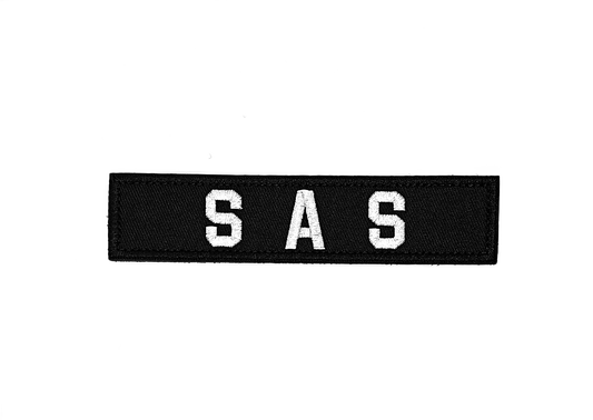 Tactical patch SAS – embroidered emblem with Velcro (13.5x3 cm)