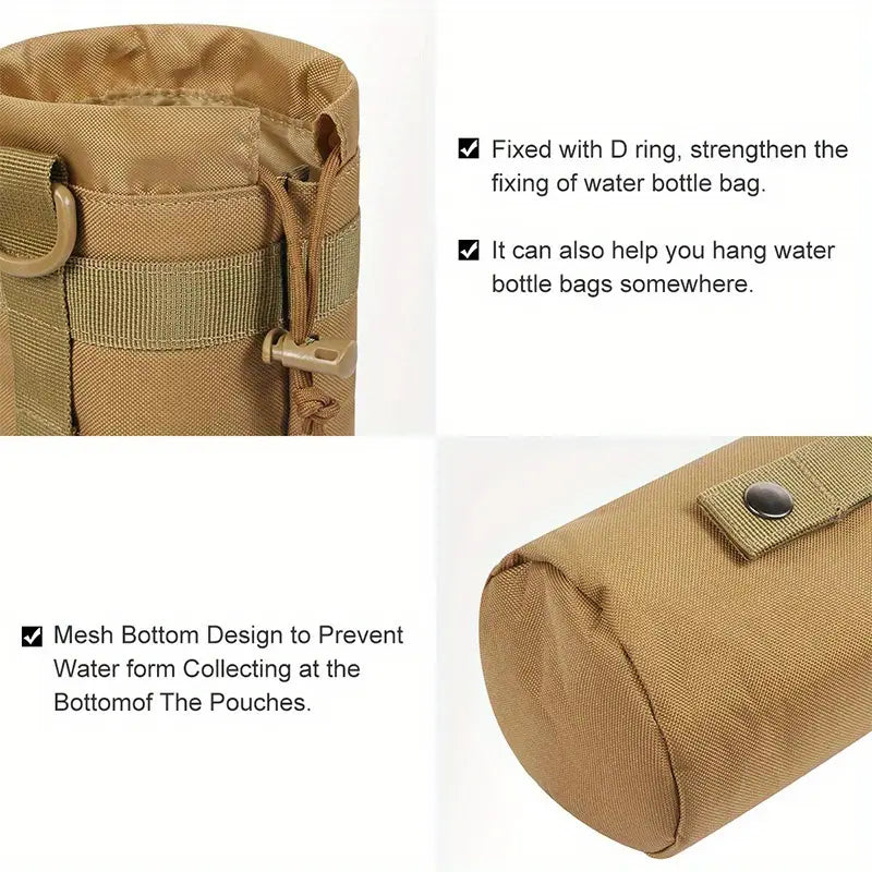3 тактически чанти от 1000D Oxford + 5 D-образни катарами, MOLLE, EDC аксесоари и оцеляване + подарък нашивка