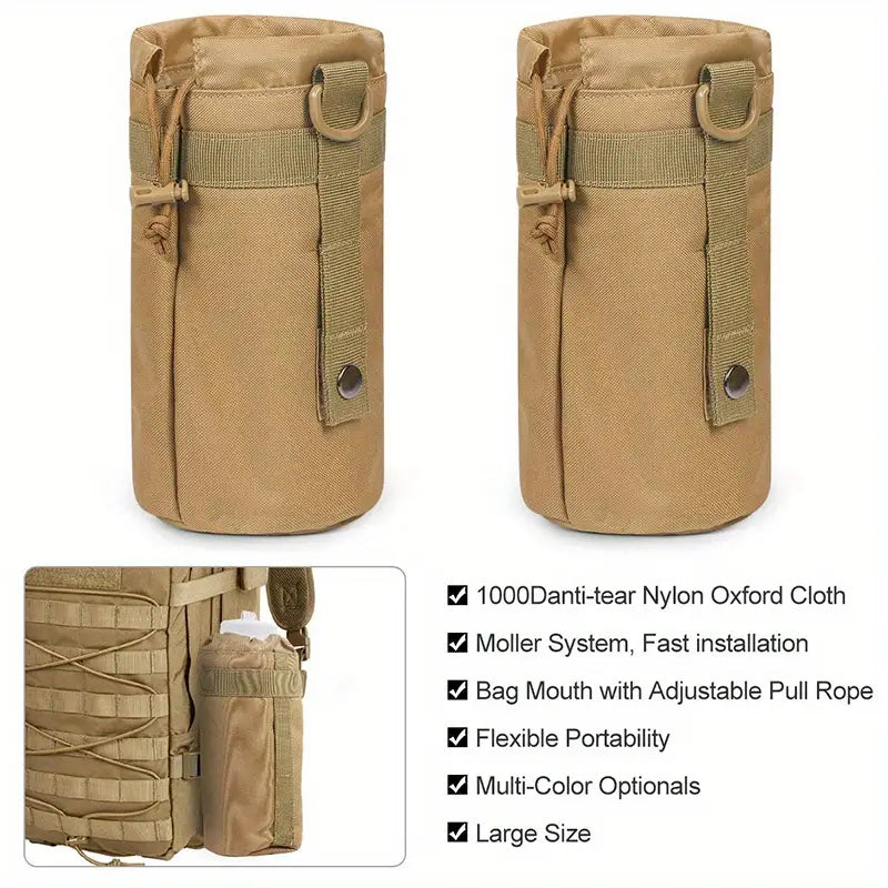 3 тактически чанти от 1000D Oxford + 5 D-образни катарами, MOLLE, EDC аксесоари и оцеляване + подарък нашивка