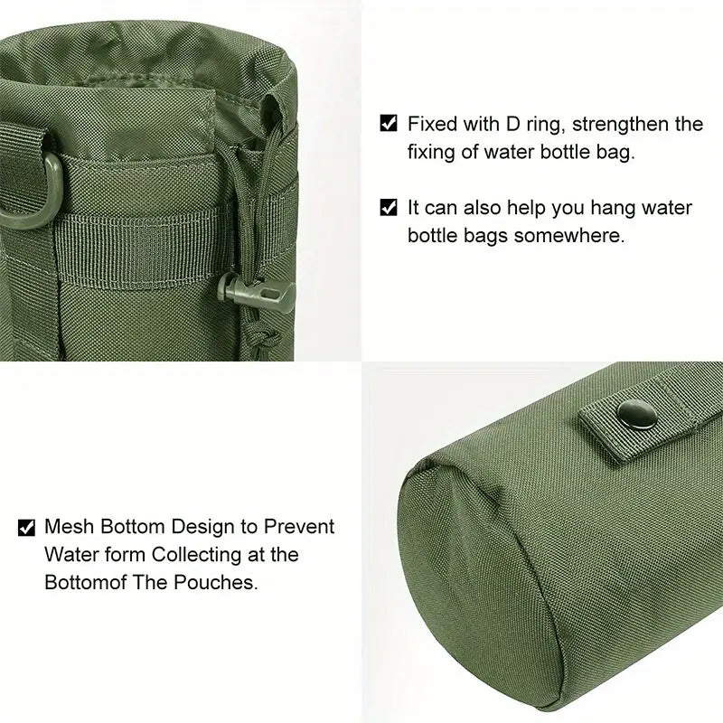 3 тактически чанти от 1000D Oxford + 5 D-образни катарами, MOLLE, EDC аксесоари и оцеляване + подарък нашивка