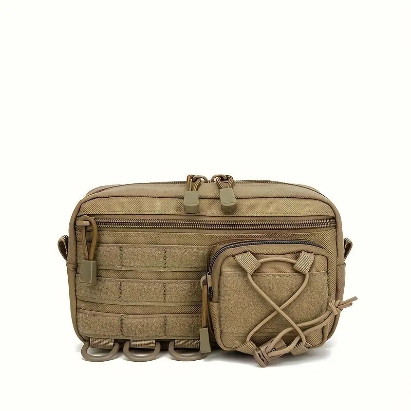 Тактически аварийен комплект MOLLE – издръжлива найлонова коланна чанта за първа помощ и аксесоари + подарък нашивка