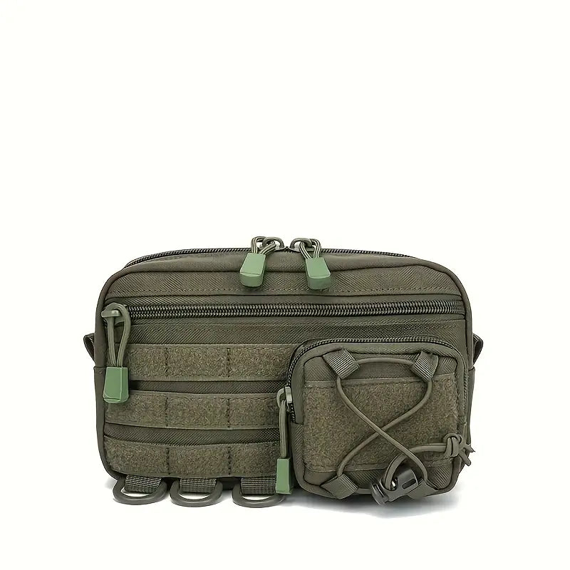 Тактически аварийен комплект MOLLE – издръжлива найлонова коланна чанта за първа помощ и аксесоари + подарък нашивка