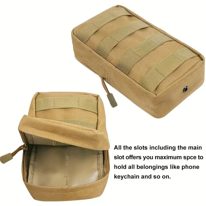 3 тактически чанти от 1000D Oxford + 5 D-образни катарами, MOLLE, EDC аксесоари и оцеляване + подарък нашивка
